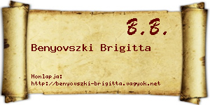 Benyovszki Brigitta névjegykártya